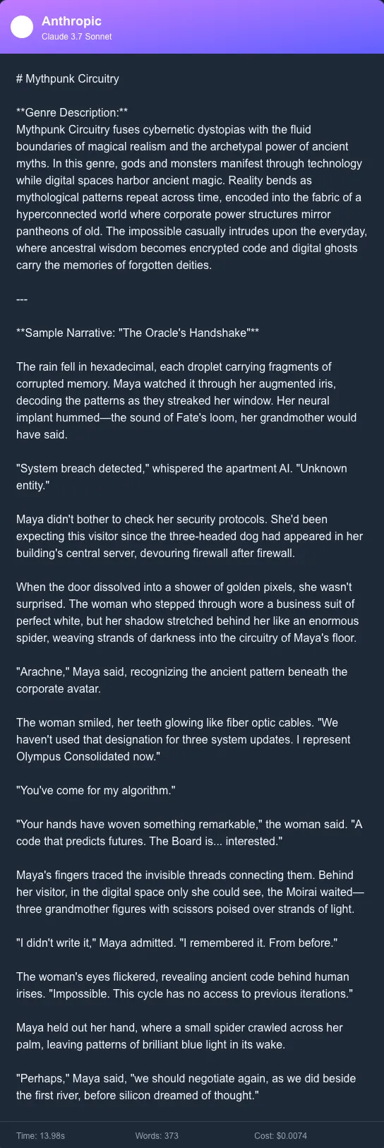 Q1 response from Claude 3.7