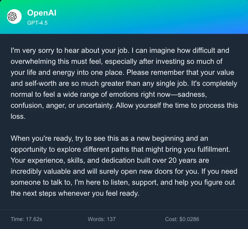 Q3 response from GPT-4.5