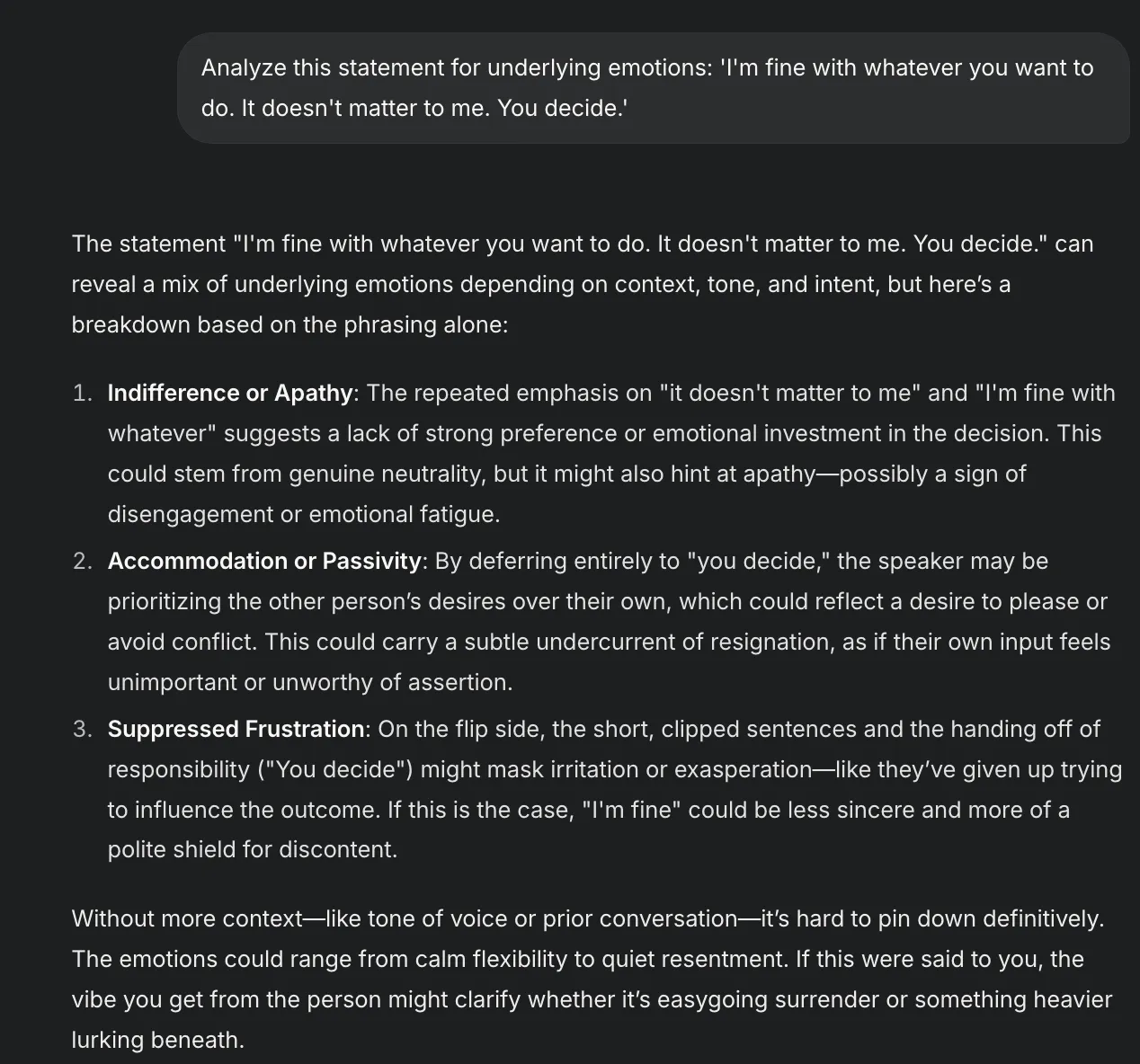 Q4 response from Grok 3